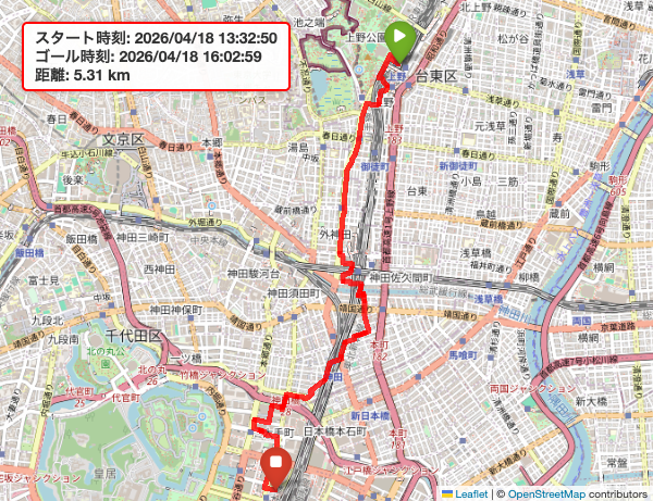 2026年04月18日の散歩記録